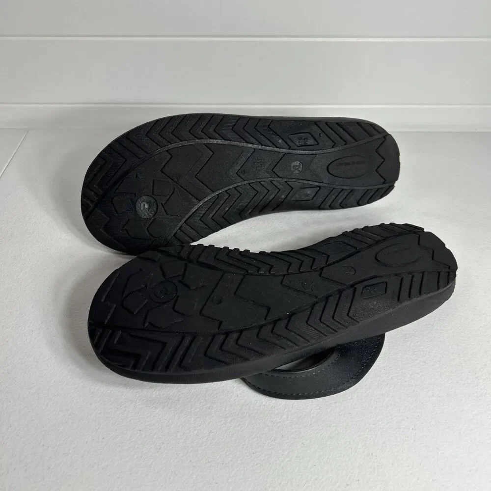 Okabashi Sandals Mens XL 10.5/11.5 Black Rubber Shoes Flip Flops Made In USA